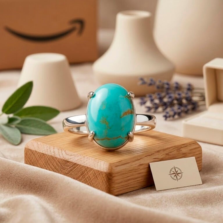 Turquoise Cabochon Minimalist Ring