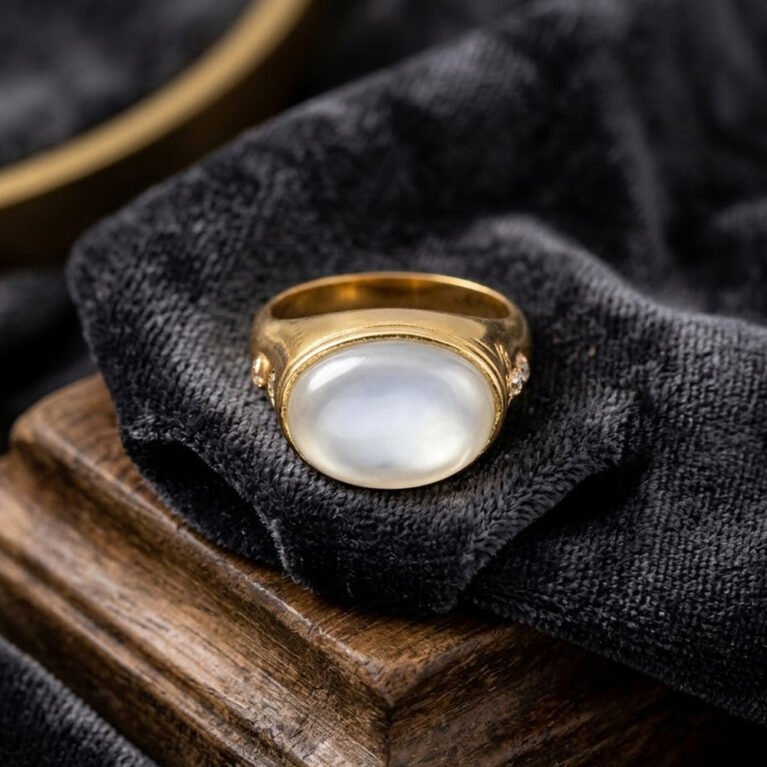 Moonstone Gold Plated Ring