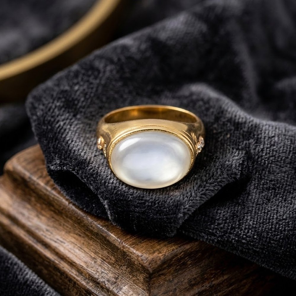 Moonstone Gold Plated Ring