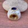 Howlite and Blue Sapphire Statement ring